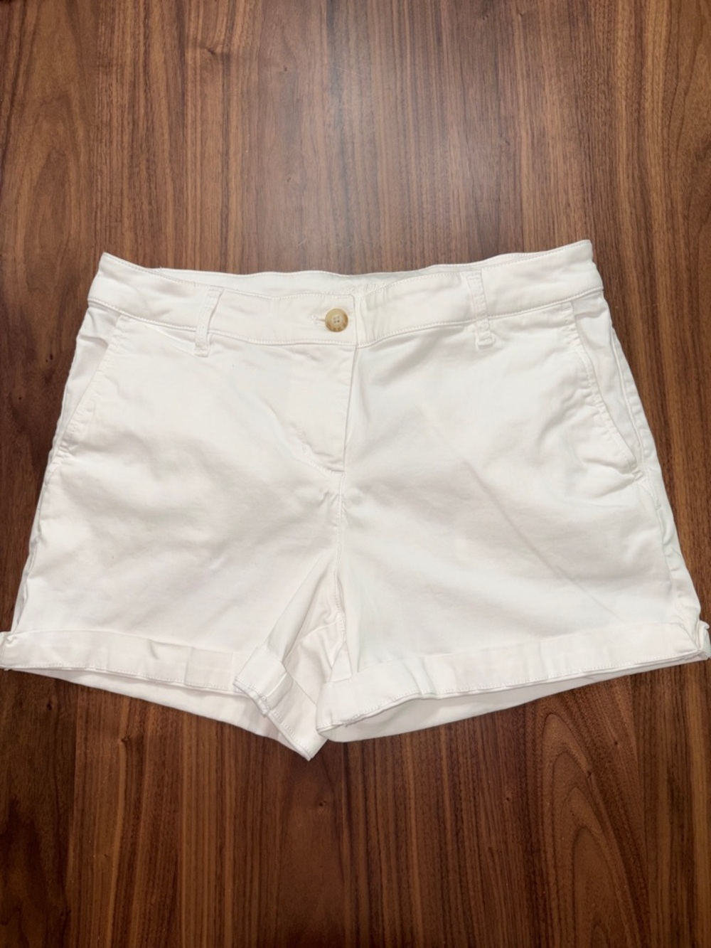 Tommy Bahama White Cotton Roll-Hem Shorts